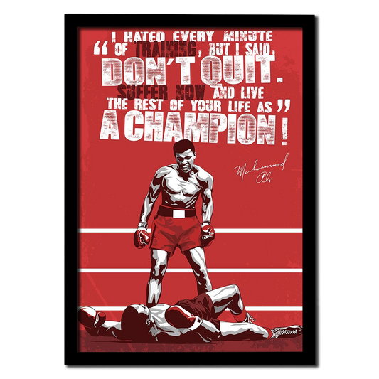 Don't Quit – Muhammad Ali Motivation Photo Frame