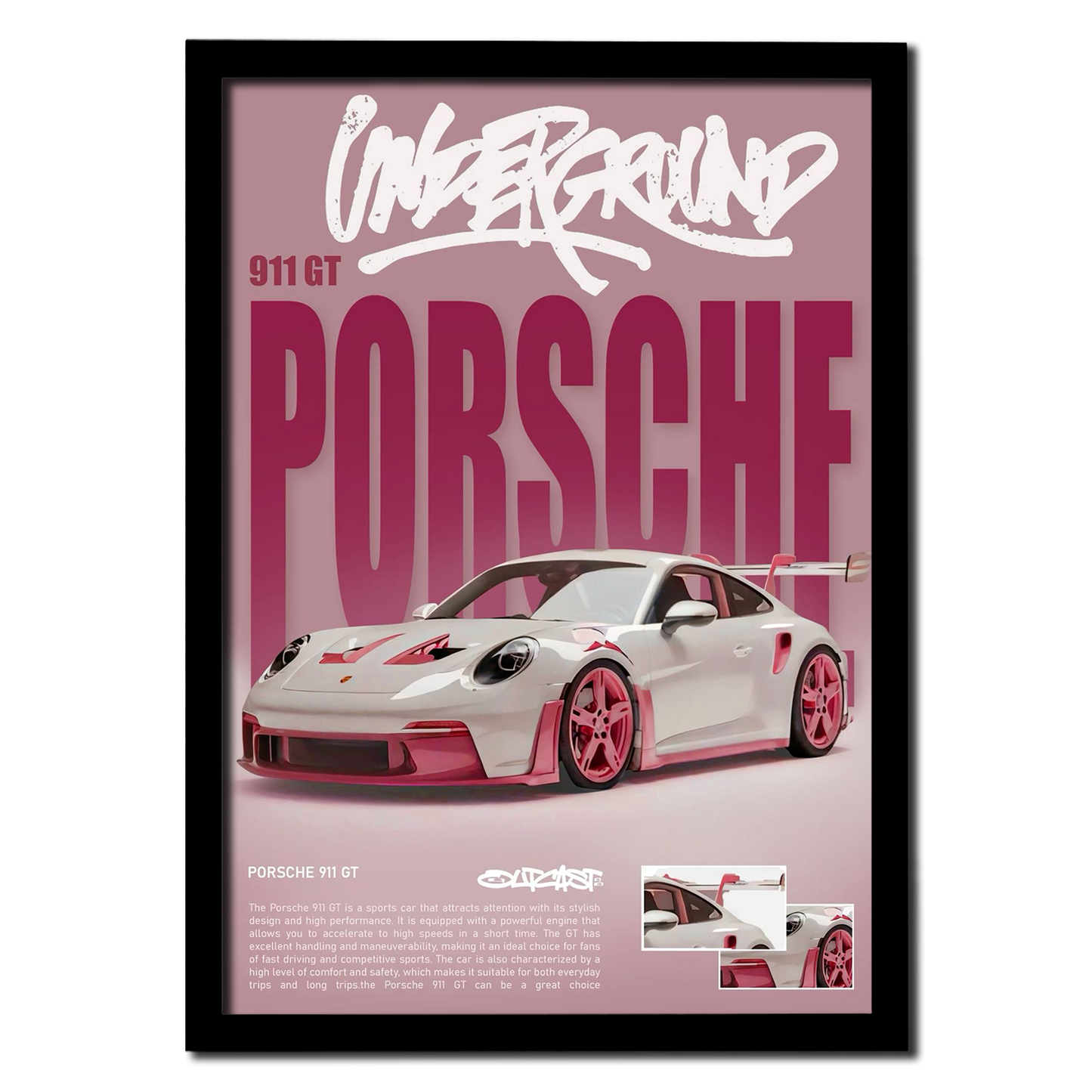 Underground Porsche 911 GT – Street Style Photo Frame
