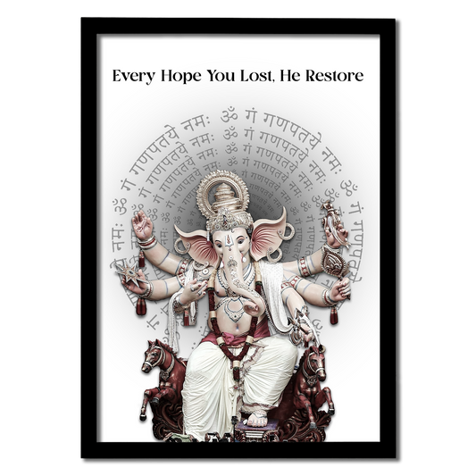 Lord Ganesha Wall Art (Divine Protector & Restorer of Hope) Photo Frame