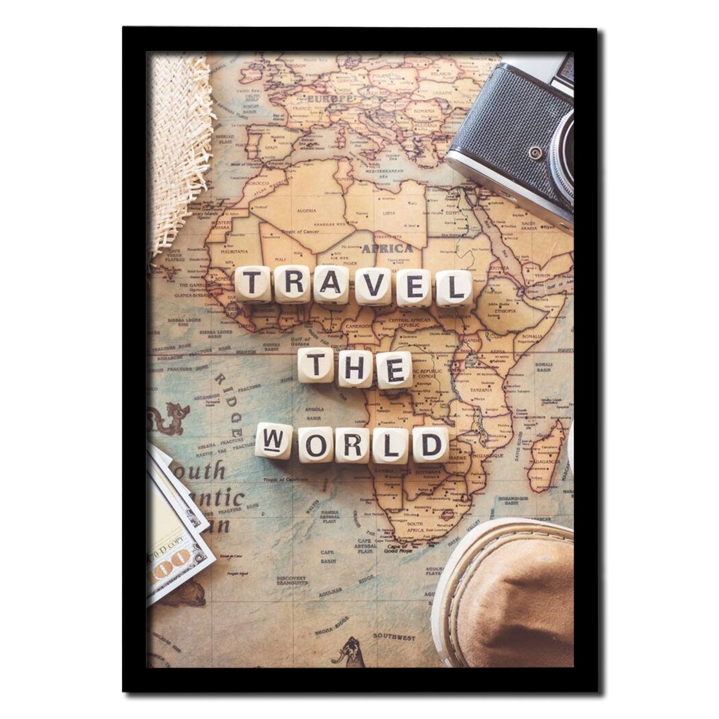 Travel the World – Explore Beyond Borders Wall Frame