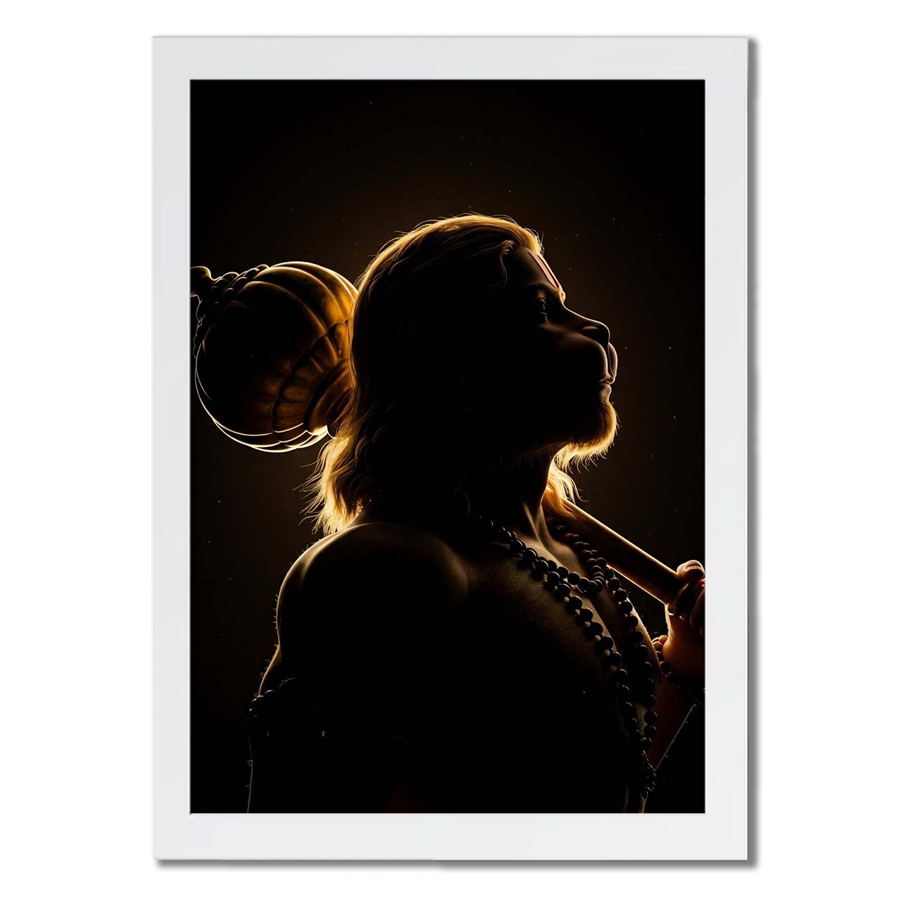 Hanuman Ji Divine Silhouette Frame