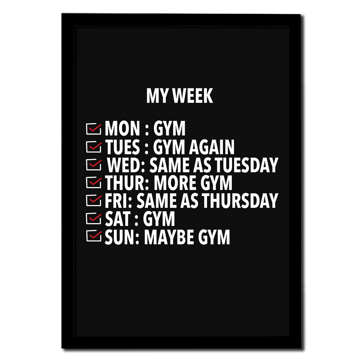 Gym Week Grind Photo Frame