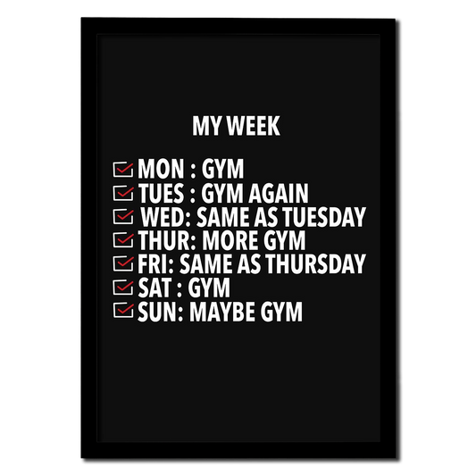 Gym Week Grind Photo Frame