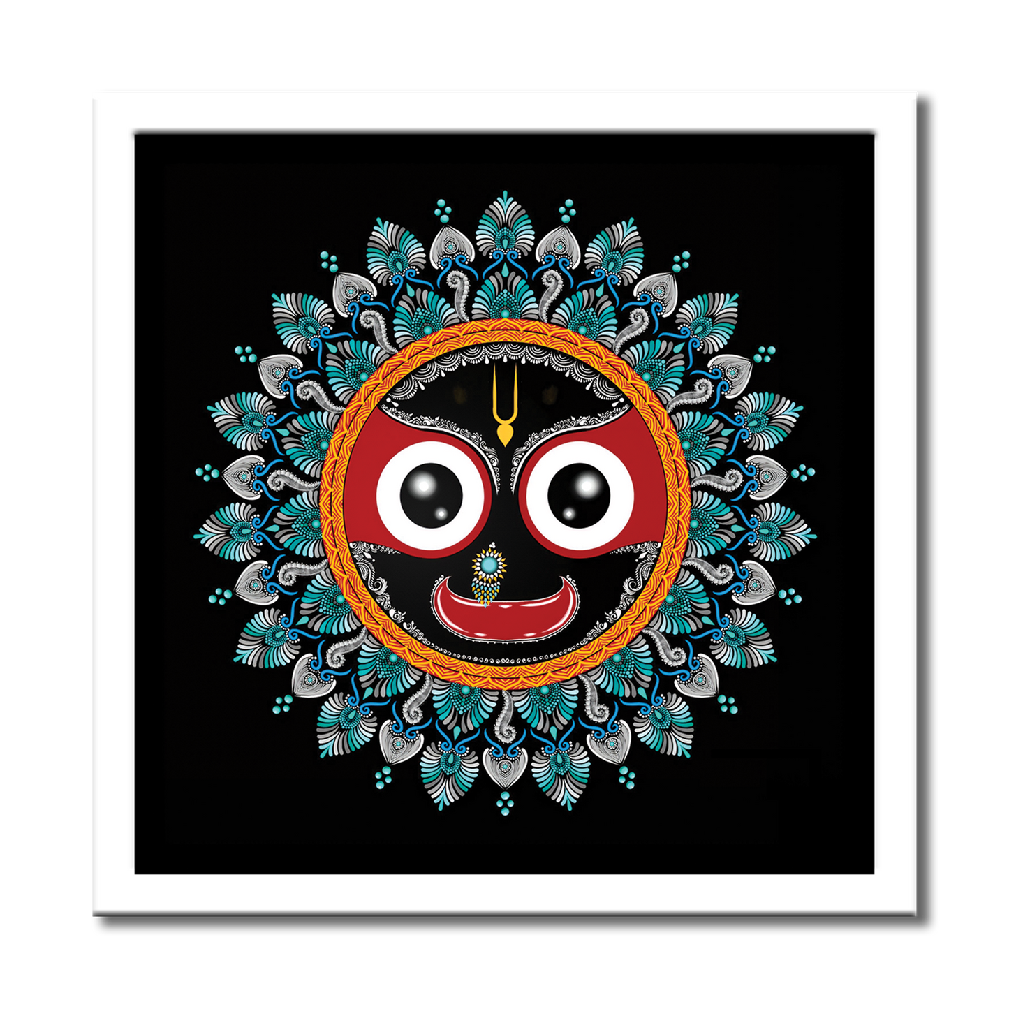 Jagannath Prabhu Mandala Art Photo Frame